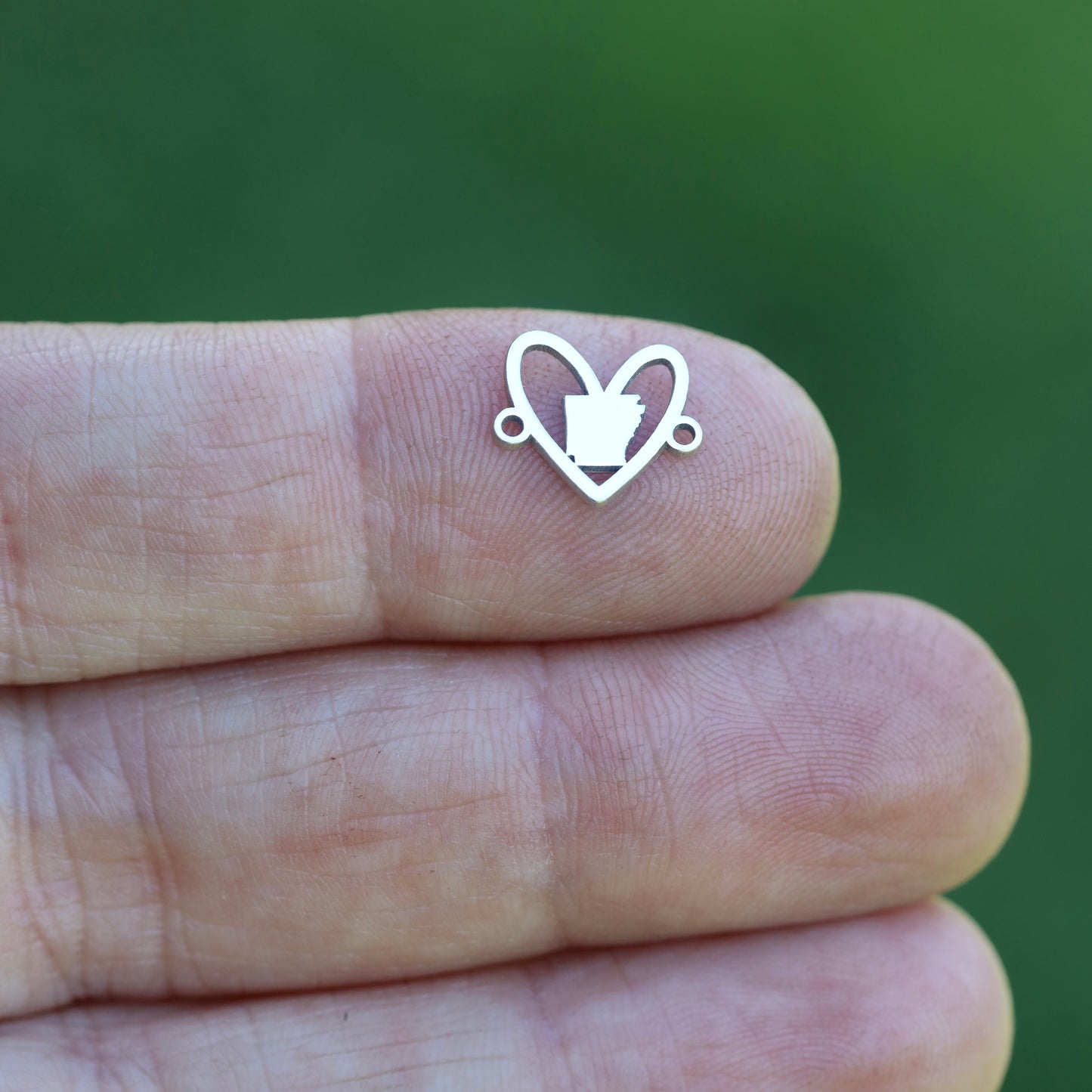 Arkansas Heart State Connector Charm