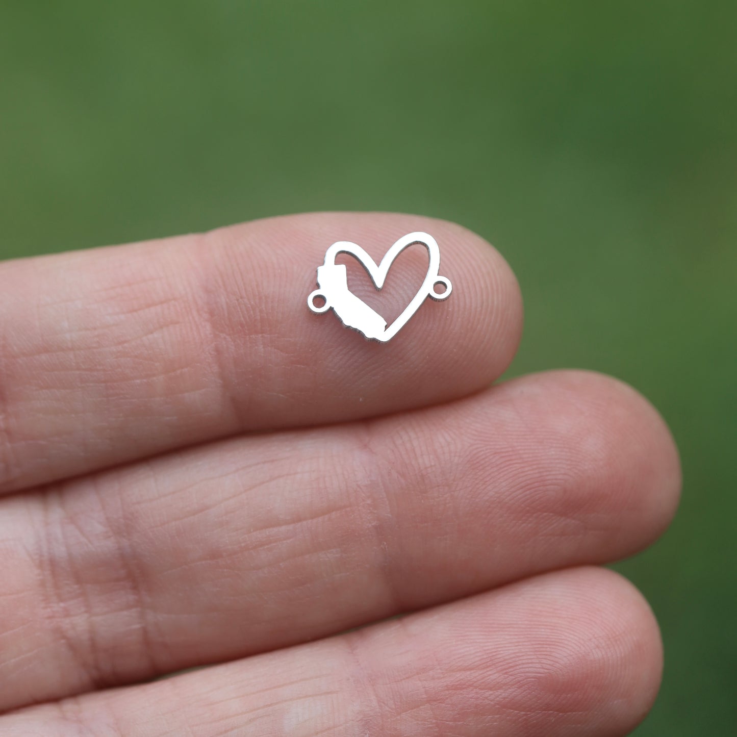 California Heart State Connector Charm