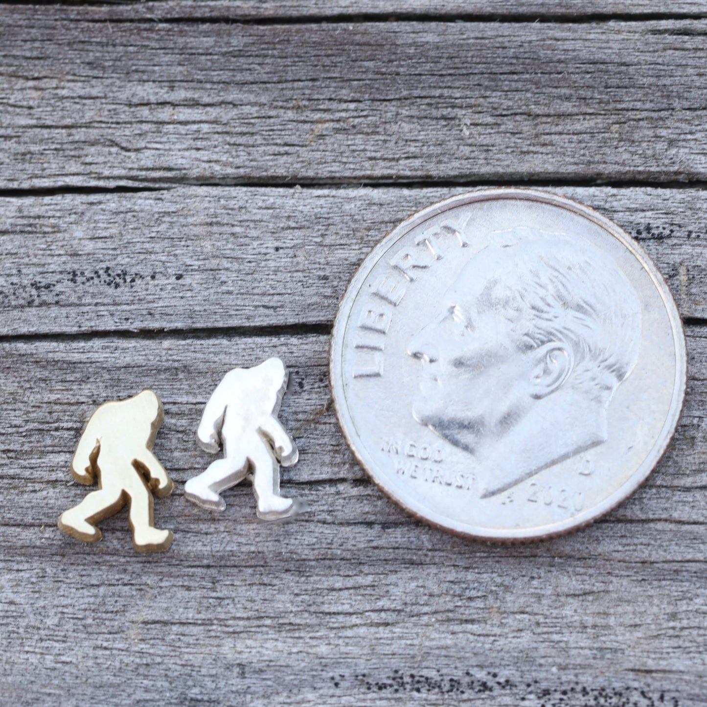 SALE Bigfoot Sasquatch Accent Charm Embellishments for Soldering or Jewelry Making