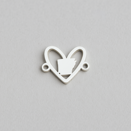 Arkansas Heart State Connector Charm