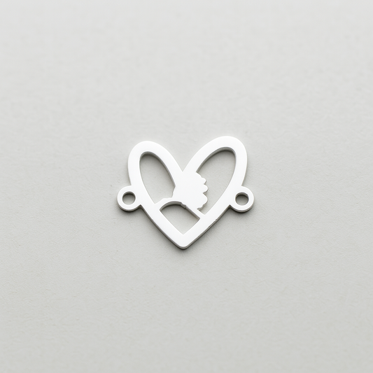 Alaska Heart State Connector Charm