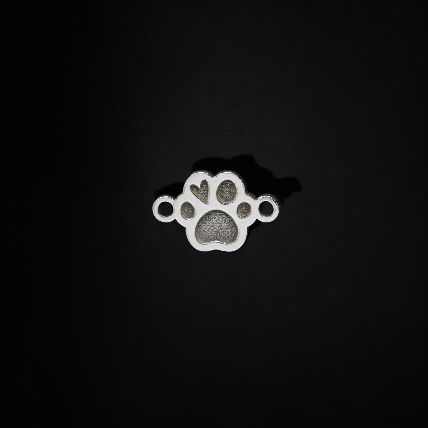 Paw Heart Connector Charm for Jewelry Making - Permanent Jewelry Supplies