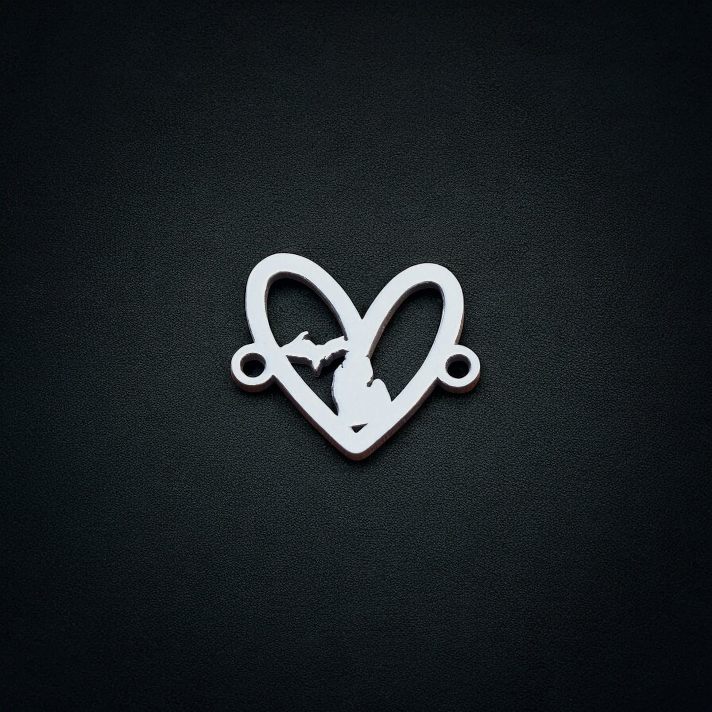Michigan State Heart Connector Charm