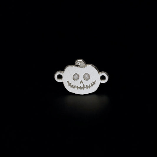 Sterling Silver Pumpkin Connector Charm