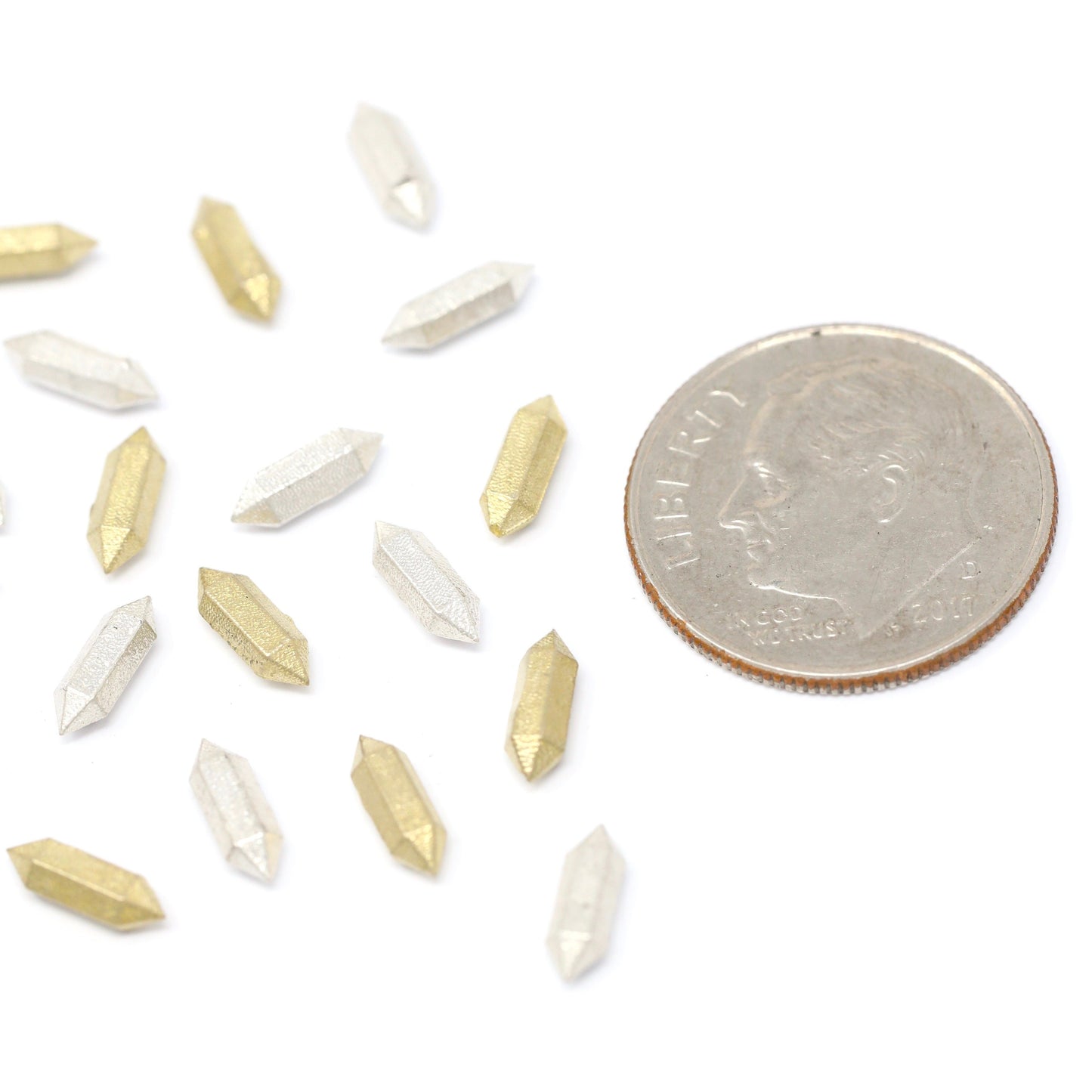 Crystal Accent Embellishments in Sterling Silver or Brass - Soldering and Jewelry Making Components