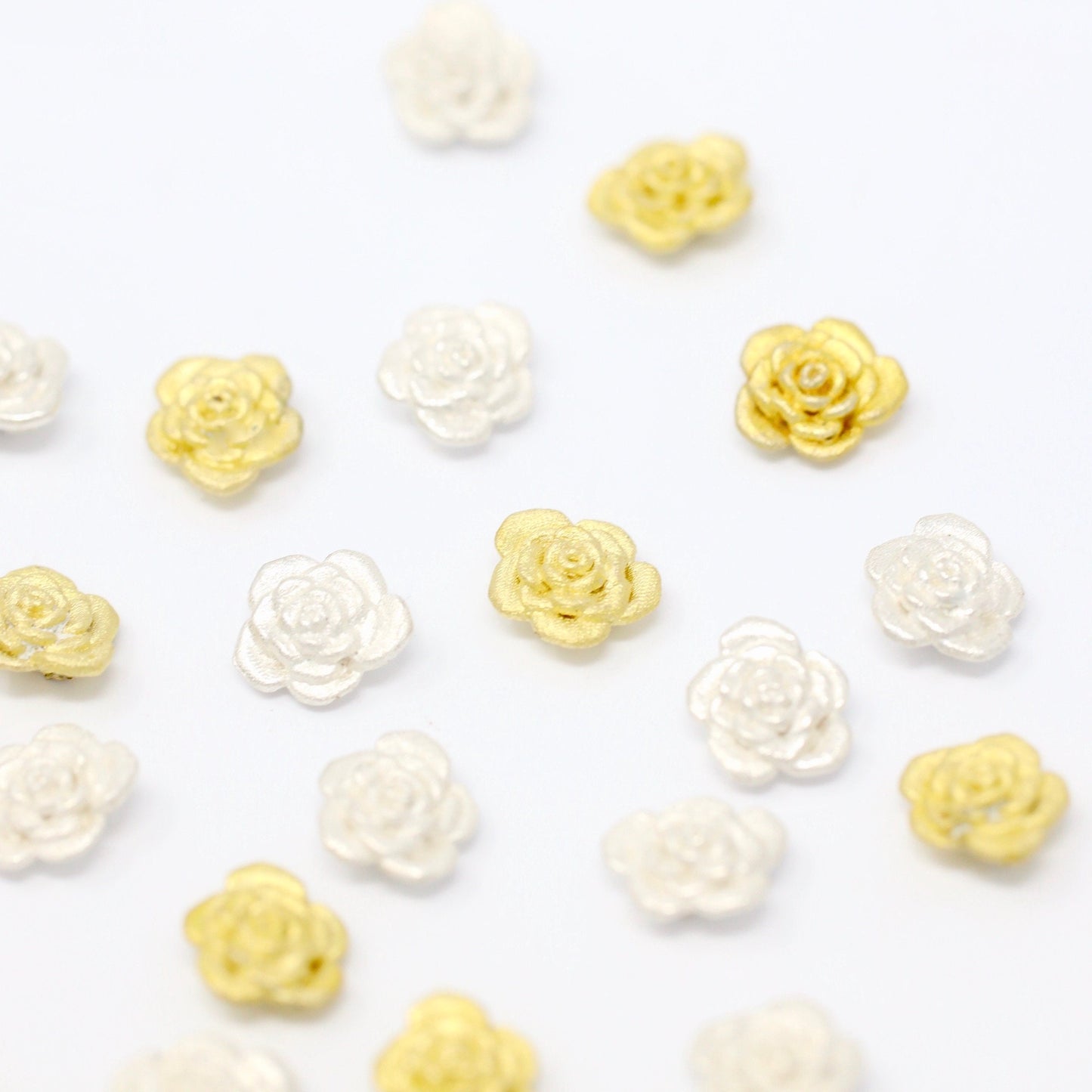 Rose 3D Accent Embellishment Cast in Sterling Silver or Brass Soldering and Jewelry Making Components