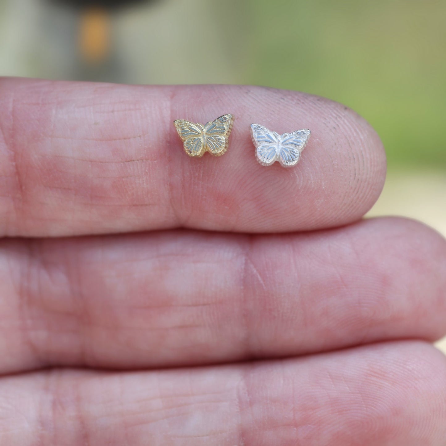 SALE Tiny Monarch Butterfly Accent Embellishments in Sterling Silver or Brass - Soldering and Jewelry Making Components