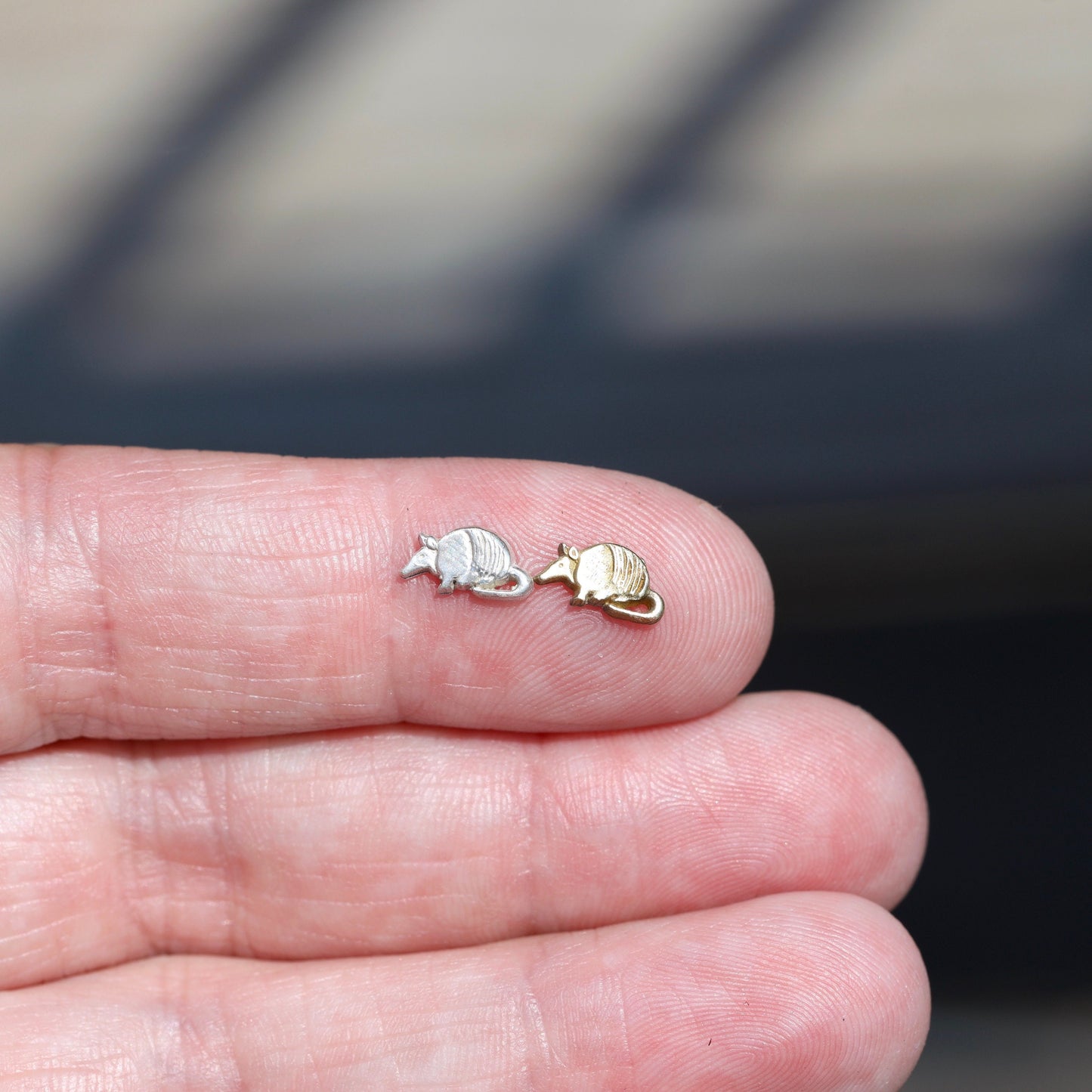 Armadillo Accent Embellishments in Sterling Silver or Brass - Soldering and Jewelry Making Components