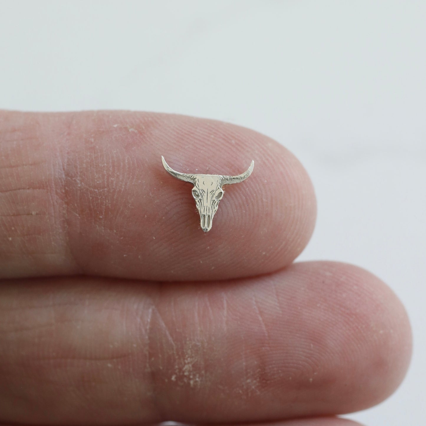 Longhorn Sterling Silver Embellishments for Jewelry Making & Soldering, Western Detailed Accent Components, Cowboy Craft Supplies