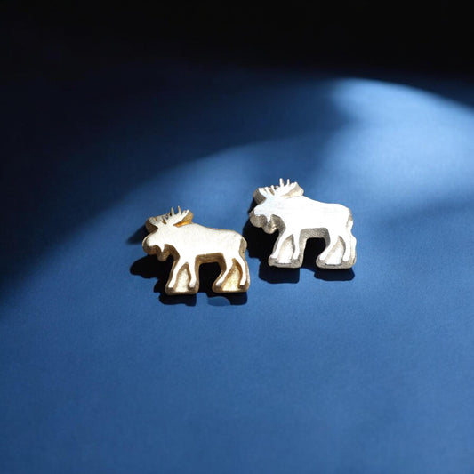 Bull Moose Accent Embellishments in Sterling Silver or Brass - Soldering and Jewelry Making Components