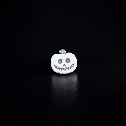 Jack-O-Lantern Halloween Sterling Silver Charms – Solderable Jewelry Making Embellishments & Decorative Accent Components