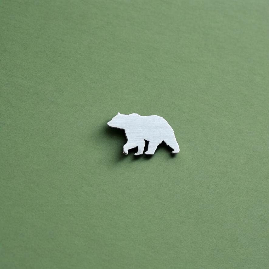 Mama Bear Jewelry Charm in Sterling Silver or Brass - Jewelry Making Embellishment Components - Solder Accent Charm
