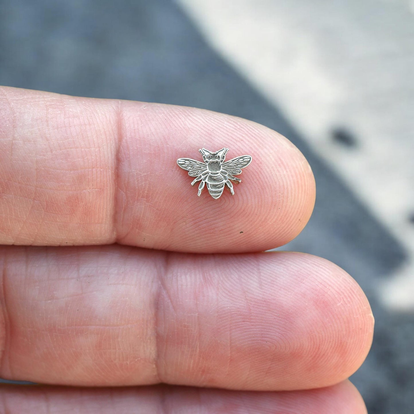 Sterling Silver Honey Bee Accent Charm • Solderable Jewelry Embellishment • Insect Accent Component • Sterling Silver Findings