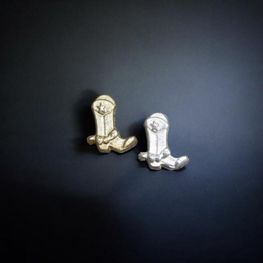 Sterling Silver Cowboy Boot Accents for Jewelry Making & Soldering | Western Embellishments Brass Option