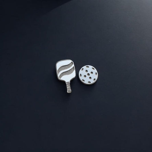 Pickleball Paddle and Ball Jewelry Charm in Sterling Silver or Brass - Jewelry Making Embellishment Components - Solder Accent Charm