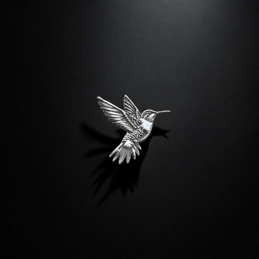 Sterling Silver Hummingbird Accent Charm • Solderable Jewelry Embellishment • Bird Accent Component • Sterling Silver Findings