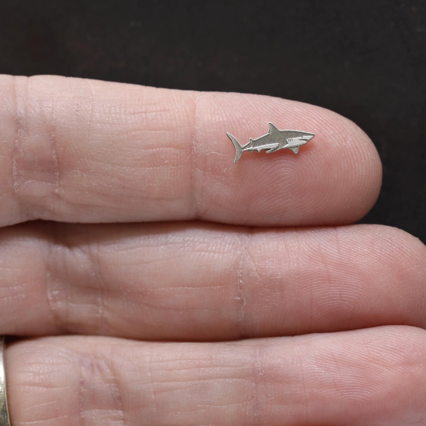 Shark Accent Charm Solderable Jewelry Embellishment Ocean Marine Accent Sterling Silver Findings