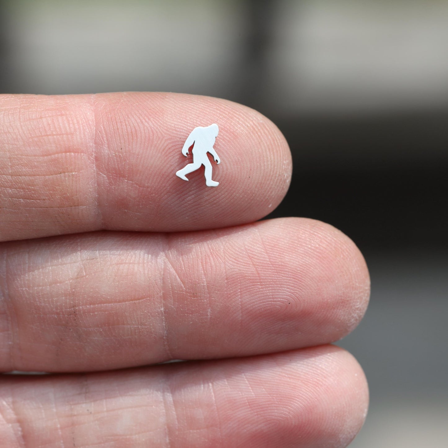 Bigfoot Sasquatch Accent Charm Solderable Jewelry Embellishment Cryptid Accent Sterling Silver Findings