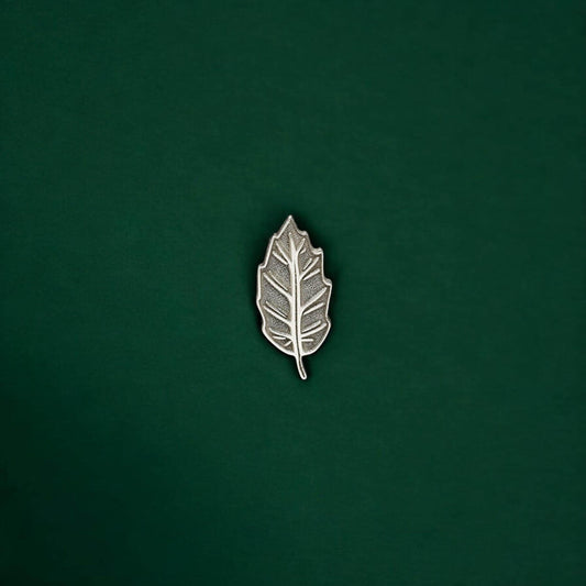 Leaf Detailed Accent Soderable Charm in Sterling Silver - Jewelry Making Components