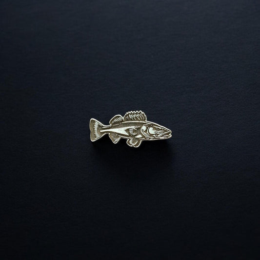 Walleye Fish Accent Charm Embellishments in Sterling Silver Solderable and Jewelry Making Components - Fishing Jewelry