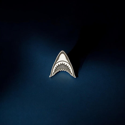 Shark Bite Jaws Accent Charm Embellishments in Sterling Silver Solderable and Jewelry Making Components