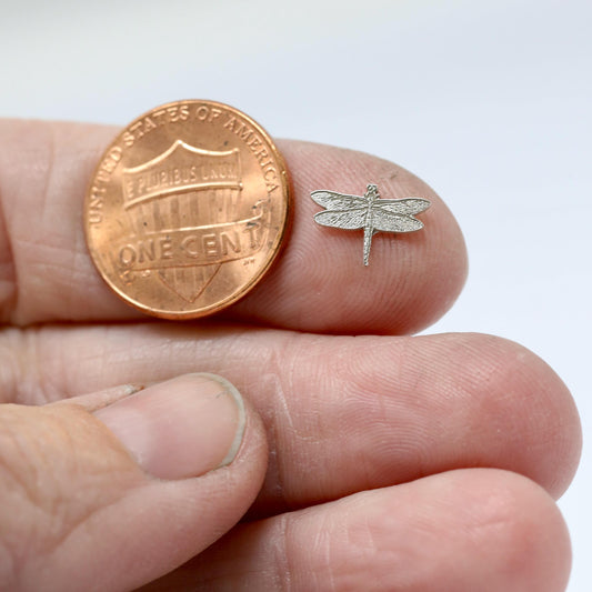 Sterling Silver Dragonfly Accent Charm • Solderable Jewelry Embellishment • Nature Accent Component • Sterling Silver Findings