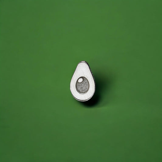 Avocado Jewelry Charm Detailed Accent Embellishments in Sterling Silver Soldering and DIY Jewelry Making Components