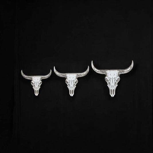 Sterling Silver Longhorn Charm – Western Solderable Accent, Texas Bull Skull, DIY Jewelry Making, Sterling Western Jewelry Supplies