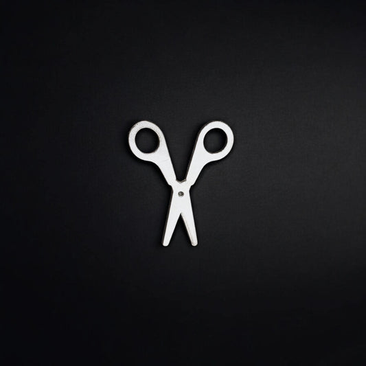 Sterling Silver Scissors Accent Charm • Solderable Jewelry Embellishment • Craft Hobby Accent • Sterling Silver Findings