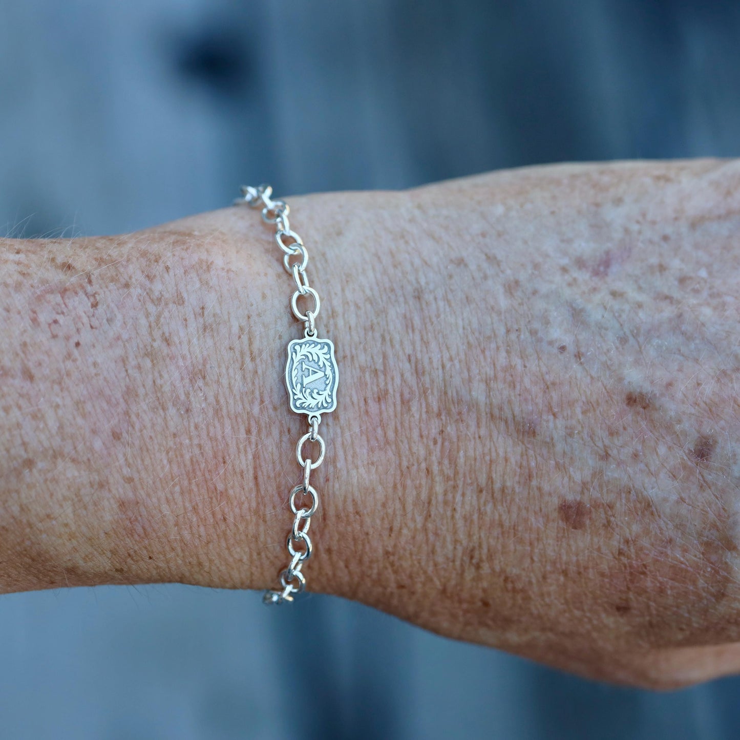 Sterling Silver Personalized Western Initial Belt Buckle Connector Charm Personalized Jewelry Supplies Sterling Silver Findings