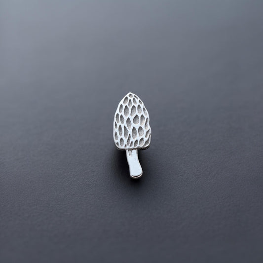 Morel Mushroom Jewelry Charm Detailed Accent Embellishments in Sterling Silver Soldering and Jewelry Making Components