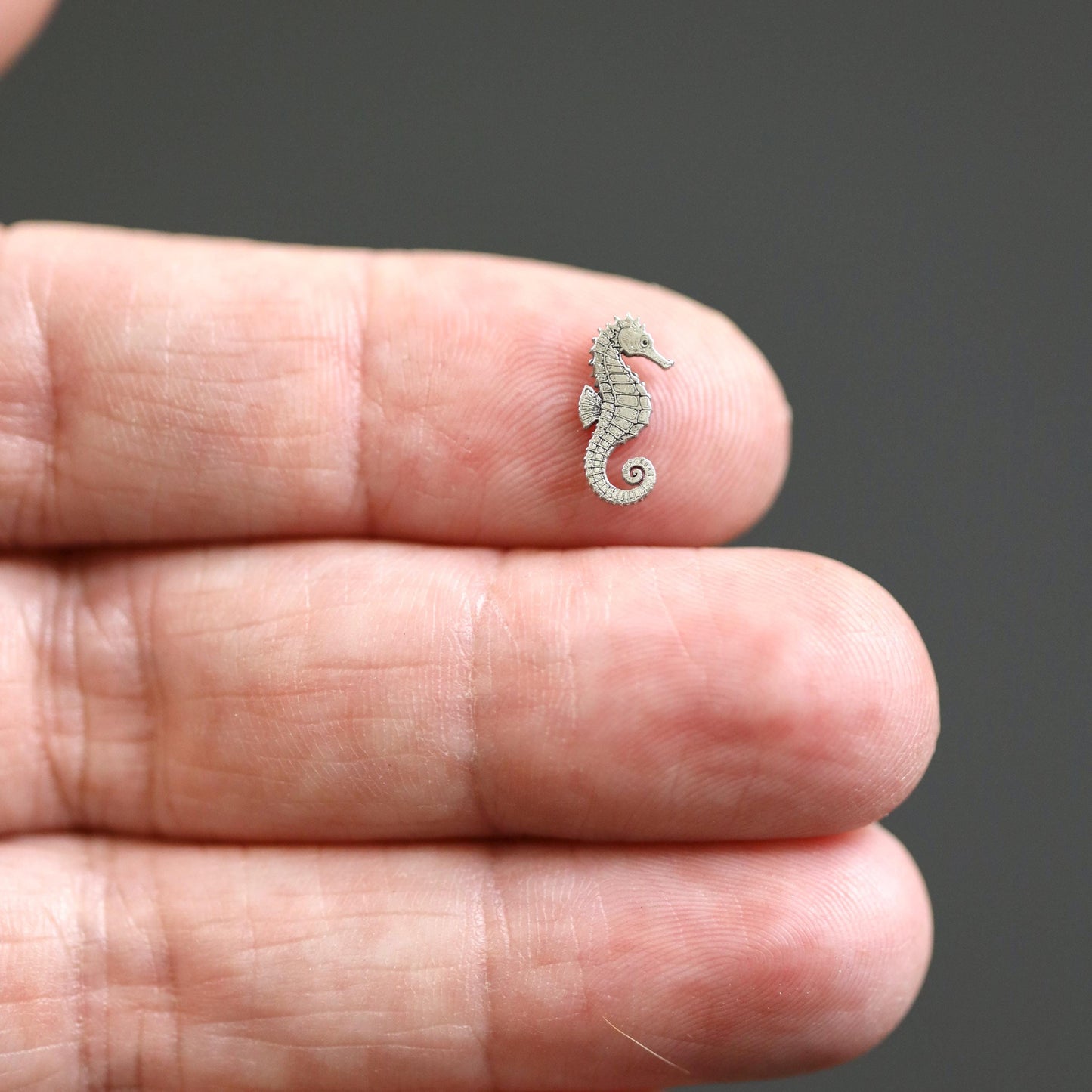 Seahorse Charm Solderable Jewelry Embellishment Ocean Accent Component Sterling Silver Findings