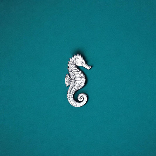 Sterling Silver Seahorse Charm • Solderable Jewelry Embellishment • Ocean Accent Component • Sterling Silver Findings
