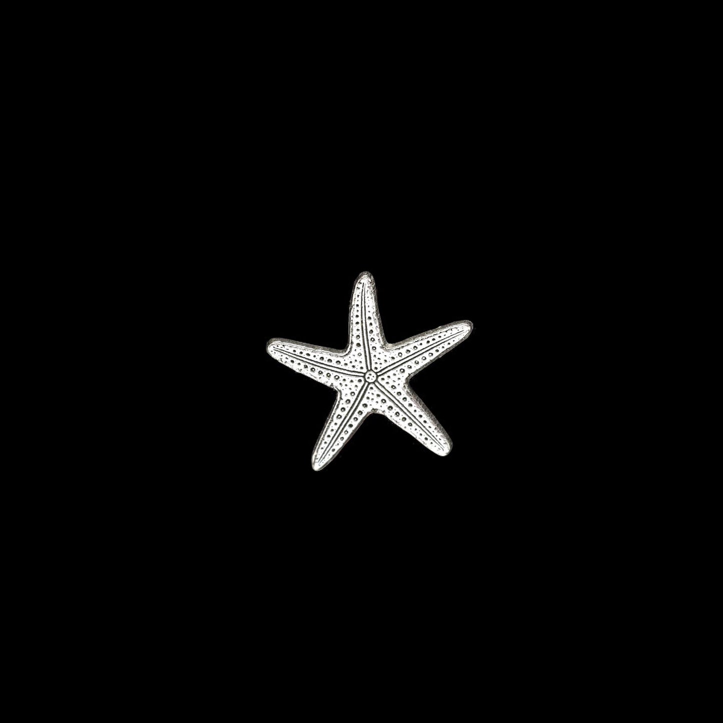 Sterling Silver Starfish Accent Charm • Solderable Jewelry Embellishment • Ocean Accent Component • Sterling Silver Findings