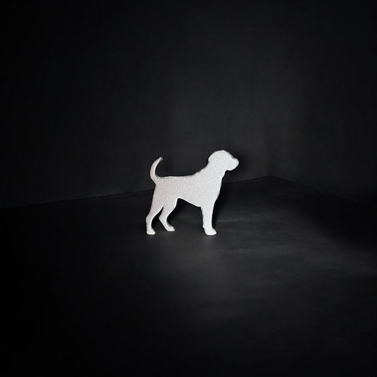 Sterling Silver Dog Silhouette Charm • Solderable Jewelry Embellishment • Pet Accent Component • Sterling Silver Findings