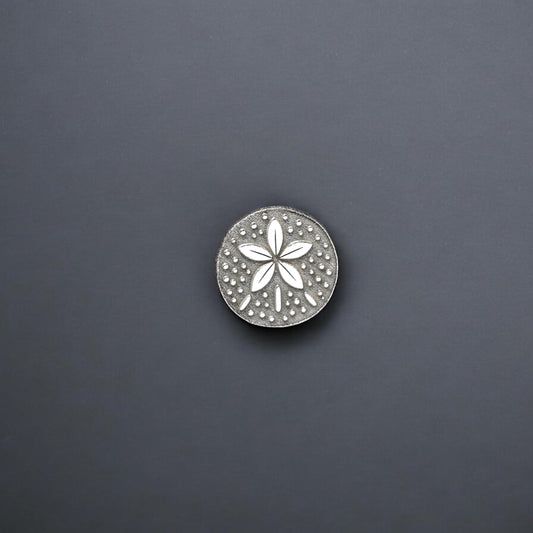 Sterling Silver Sand Dollar Charm • Solderable Jewelry Embellishment • Ocean Accent Component • Sterling Silver Findings