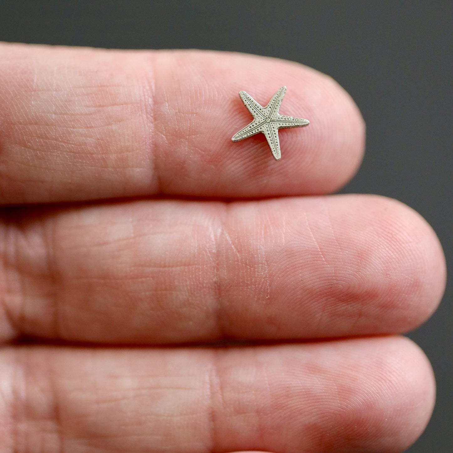 Sterling Silver Starfish Accent Charm • Solderable Jewelry Embellishment • Ocean Accent Component • Sterling Silver Findings