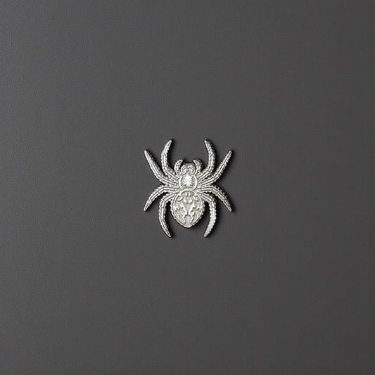 Sterling Silver Spider Accent Charm • Solderable Embellishment • Halloween Jewelry Component • Creepy Crawler Charm • Gothic Jewelry Supply