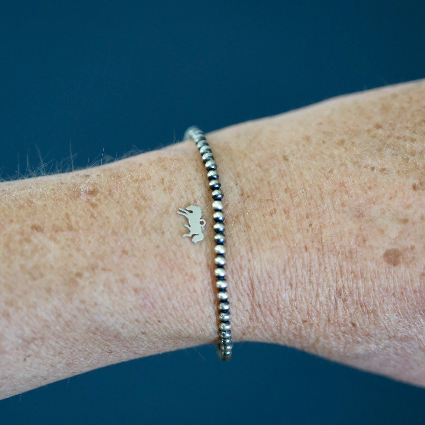 Sterling Silver Bucking Horse Dangle Charm • Western Jewelry Findings • Small Rodeo Pendant • Cowboy Bracelet Charm