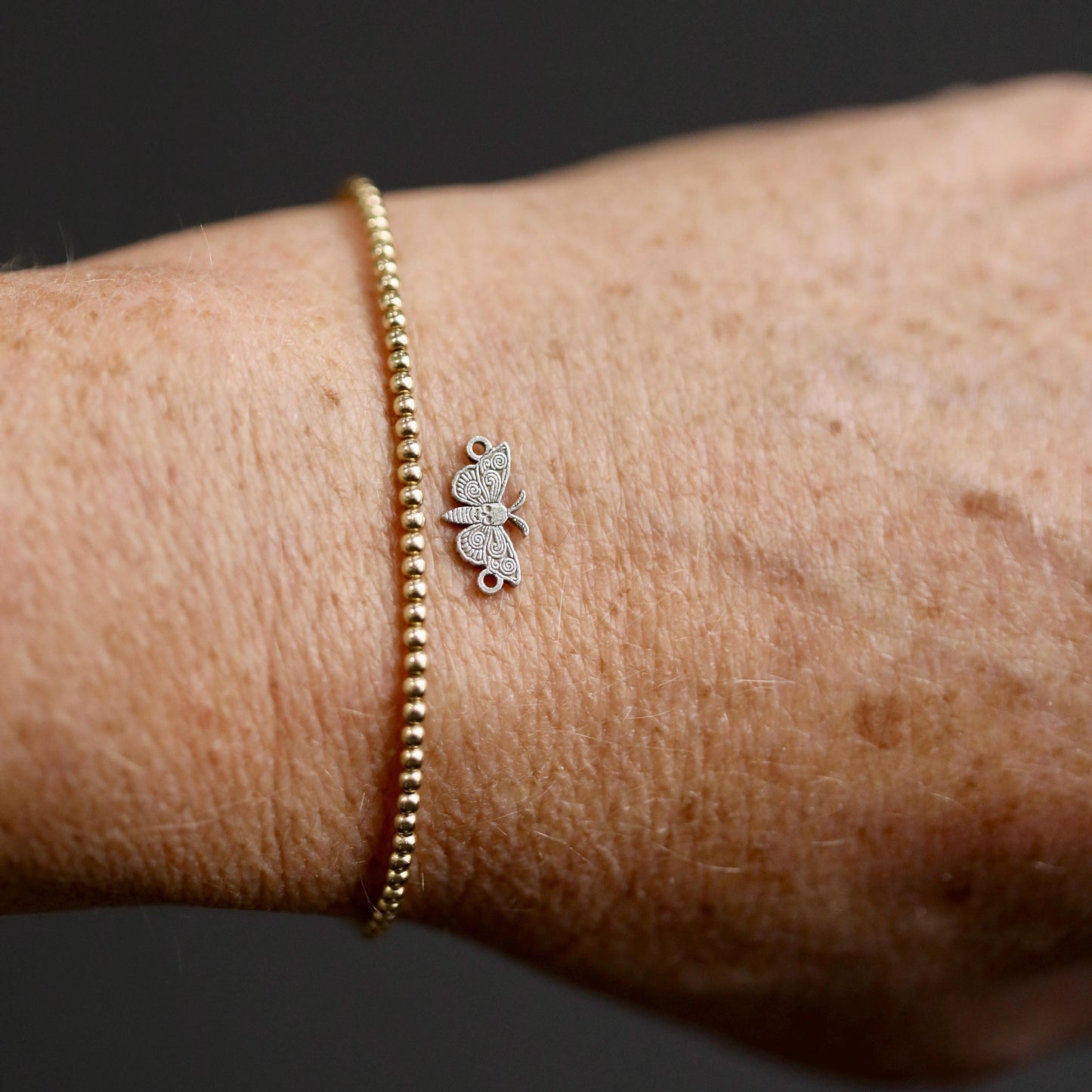 Sterling Silver Moth Skull Connector Charm • Gothic Insect Jewelry Link Component • Halloween Connector for Necklaces and Bracelets