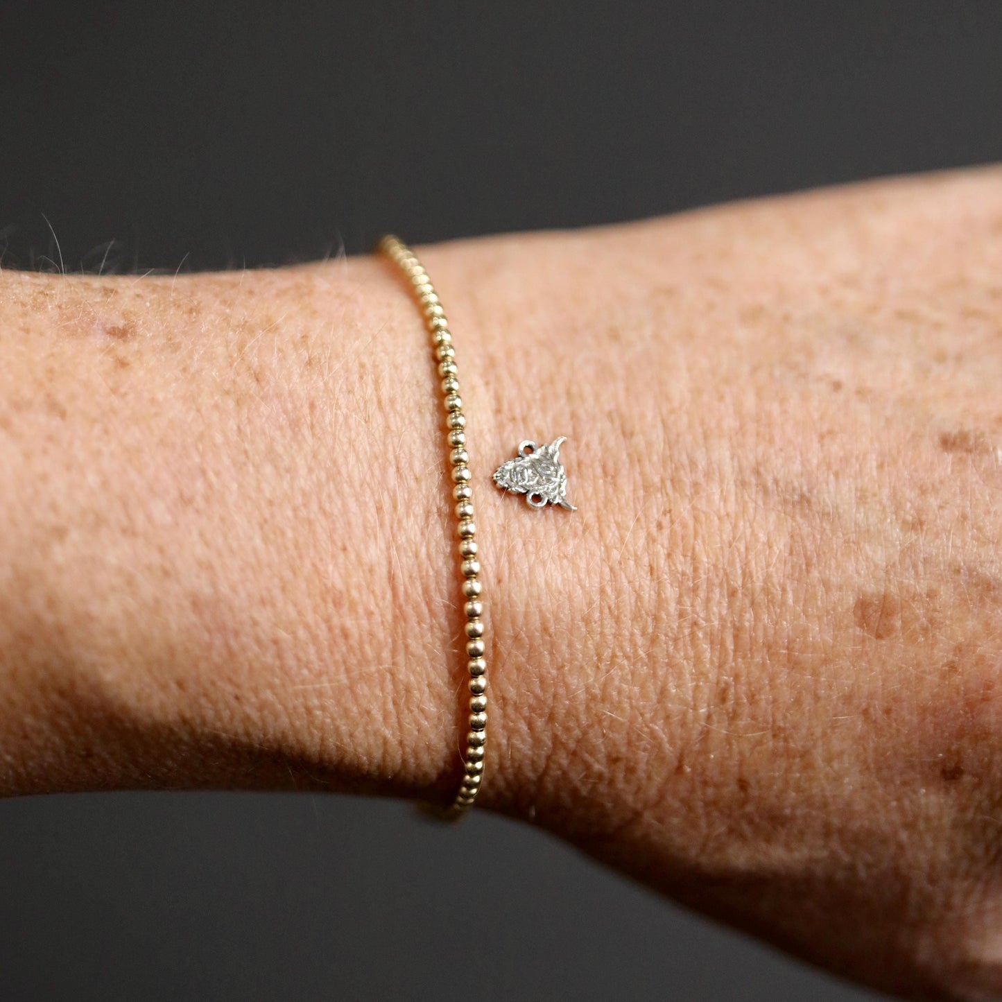 Sterling Silver Highland Cow Connector Charm • Rustic Farm Animal Jewelry Link • Boho Western Connector for Bracelets and Necklaces