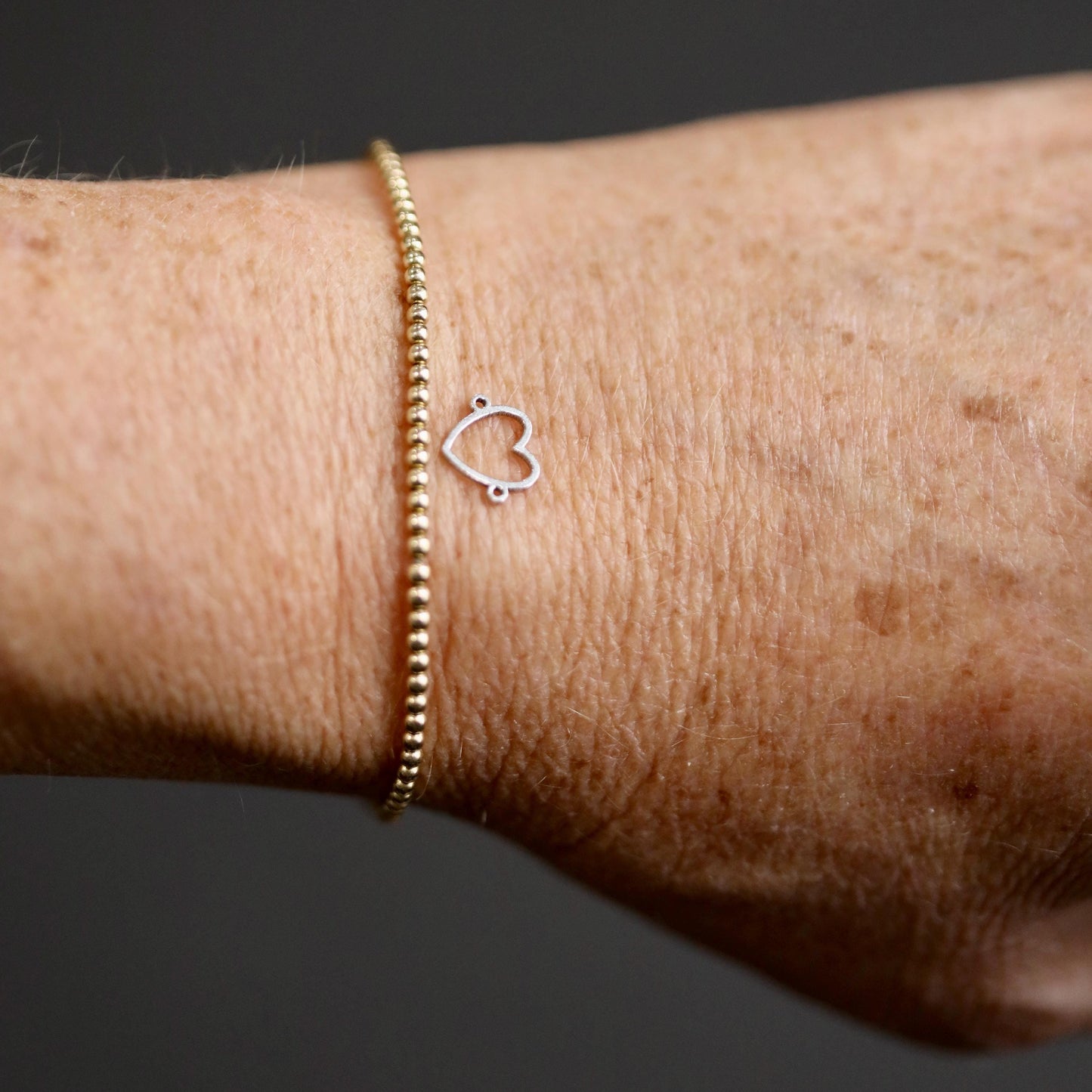 Sterling Silver Heart Cutout Connector Charm • Minimalist Jewelry Link • Love Connector for Bracelets, Necklaces, and Earrings