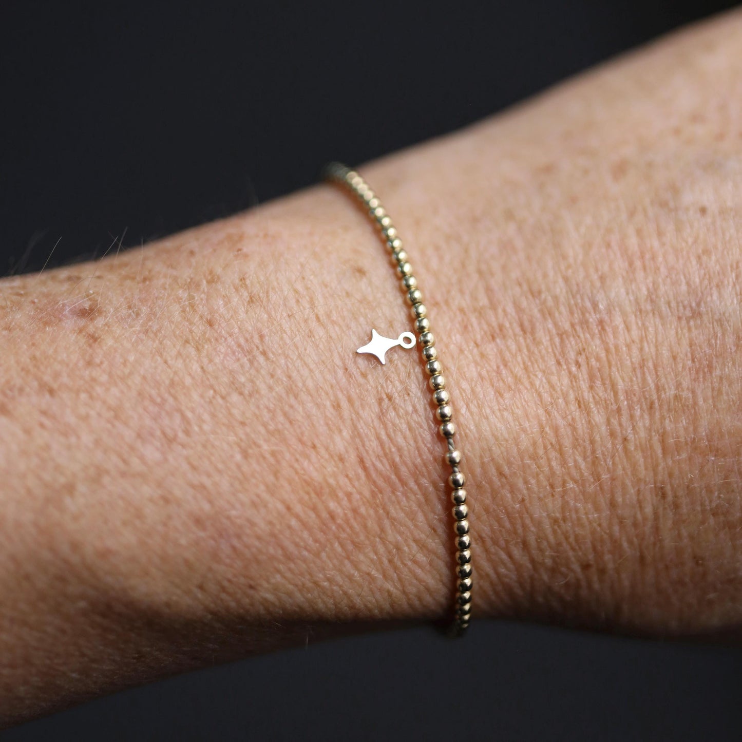 Sterling Silver Tiny 4 Point Star Dangle Charm Petite Celestial Accent for Handmade Jewelry