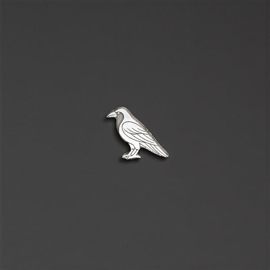 Sterling Silver Raven Accent Charm • Solderable Embellishment • Bird Jewelry Component • Gothic Jewelry Supply • Halloween Charm