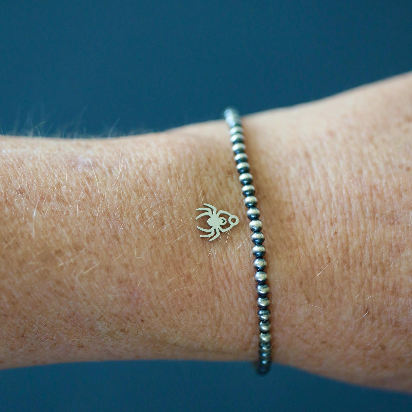 Sterling Silver Spider Silhouette Dangle Charm • Halloween Jewelry Supply • Spider Charm Pendant • Creepy Accent • Jewelry Making Component