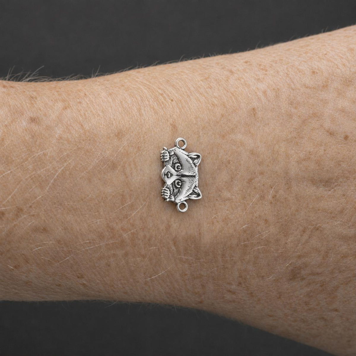 Peeking Raccoon Charm and Connector