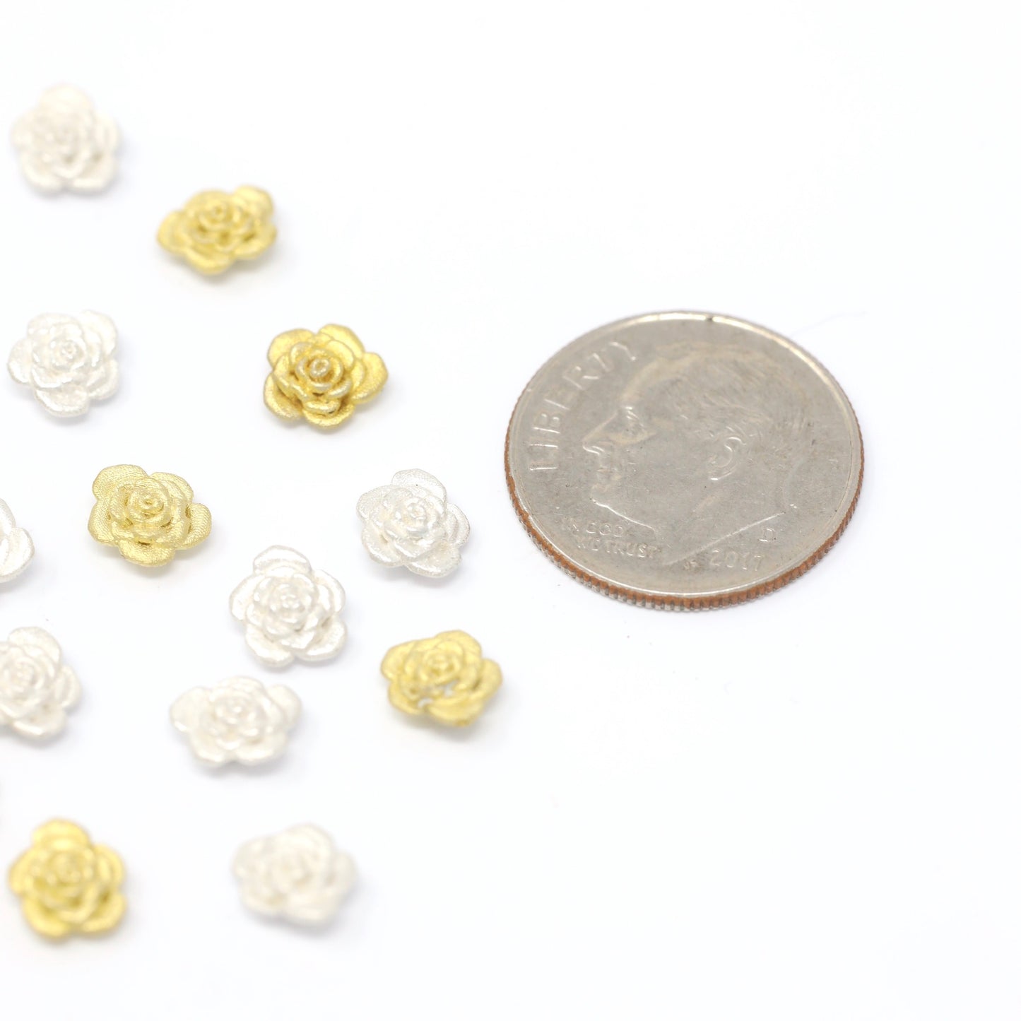 SALE Rose Accent Charm Embellishments for Soldering or Jewelry Making