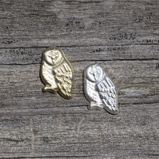 SALE Snow Owl Accent Charm Embellishments for Soldering or Jewelry Making