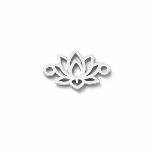 Lotus Flower Connector Charm  Nature-Inspired Jewelry Link  Sterling Silver or 14K Gold Filled Jewelry Findings