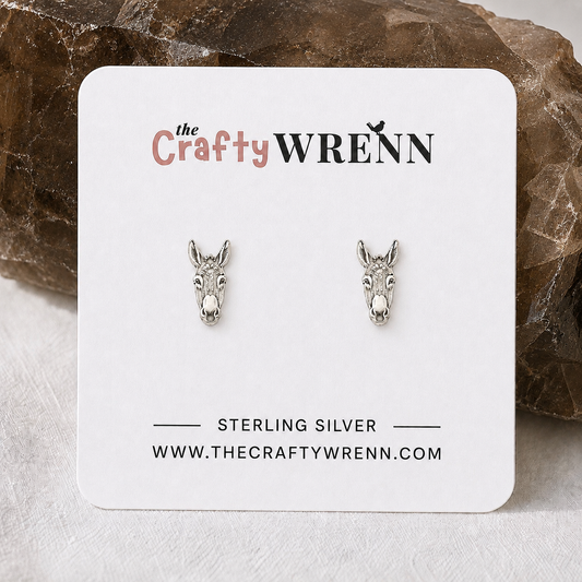 Donkey Stud Earrings Sterling Silver